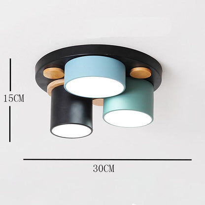 Rounded Cylindrical LED Modern Ceiling Lights Flush Mount Lighting