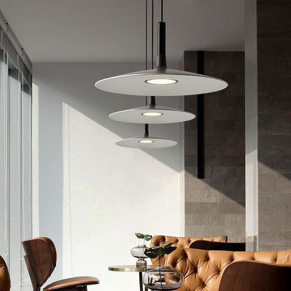 Flat Circular LED Nordic Pendant Lighting Hanging Ceiling Lights