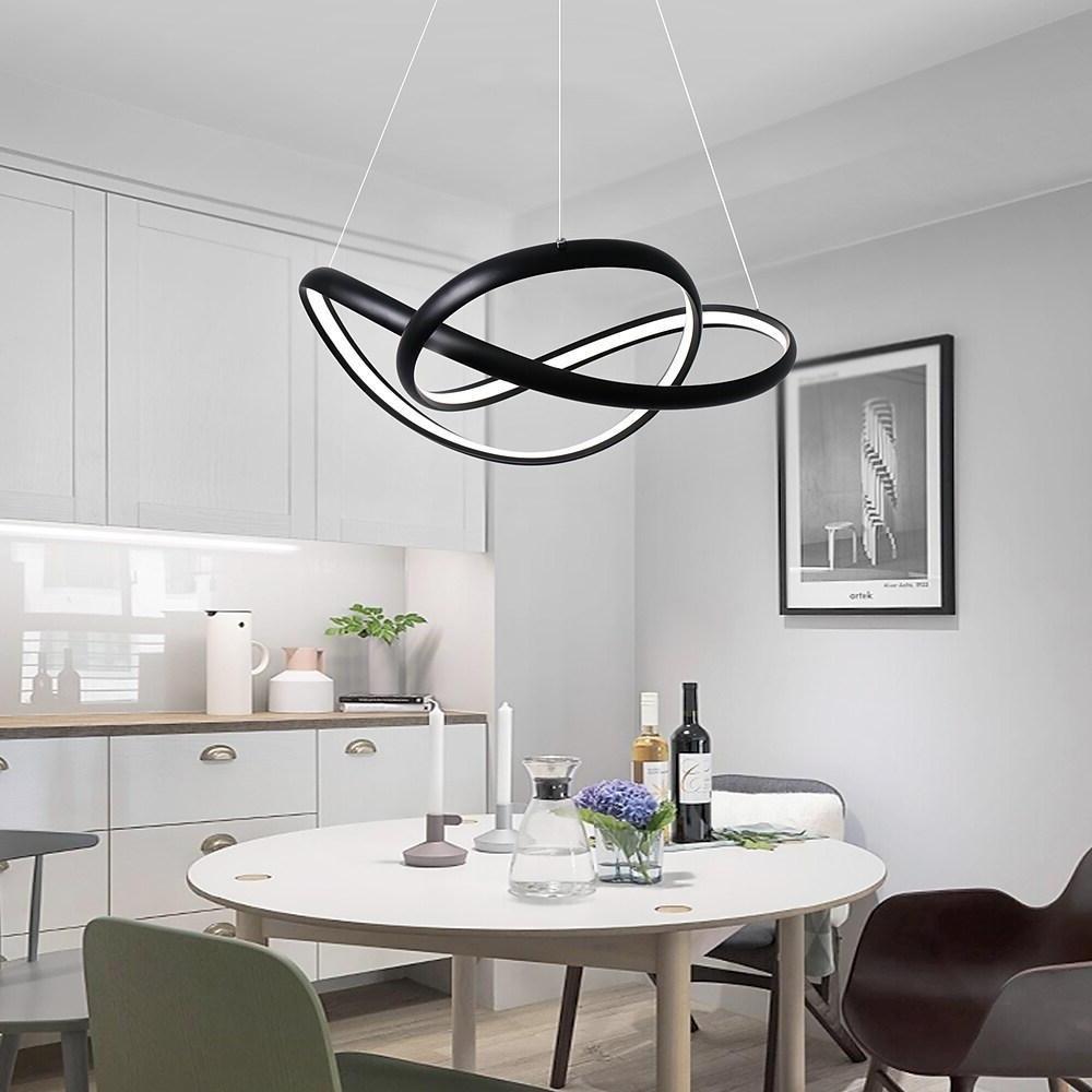 Abstract Waves Modern Style Pendant Lighting LED Kitchen Dining Room Lighting Living Room Ceiling Lights