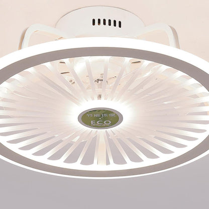 Modern Black White Bladeless Ceiling Fan with LED Light