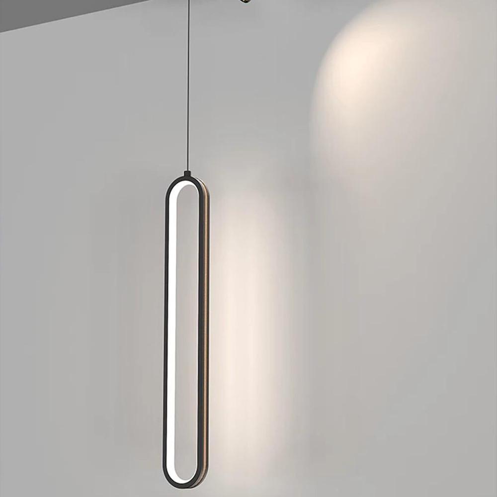 Elongated Modern Pendant Light Shades Metal Acrylic Pendant Lighting