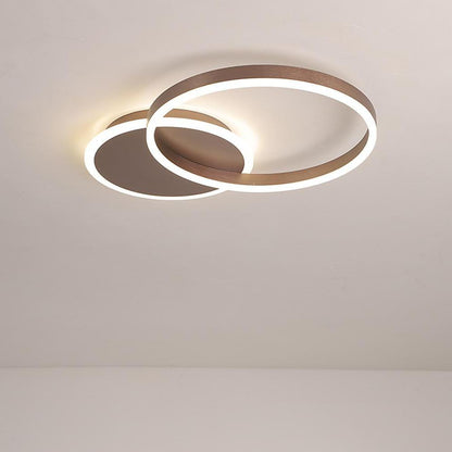 2 Circles Dimmable LED Modern Flush Mount Lighting Ceiling Light Fixture