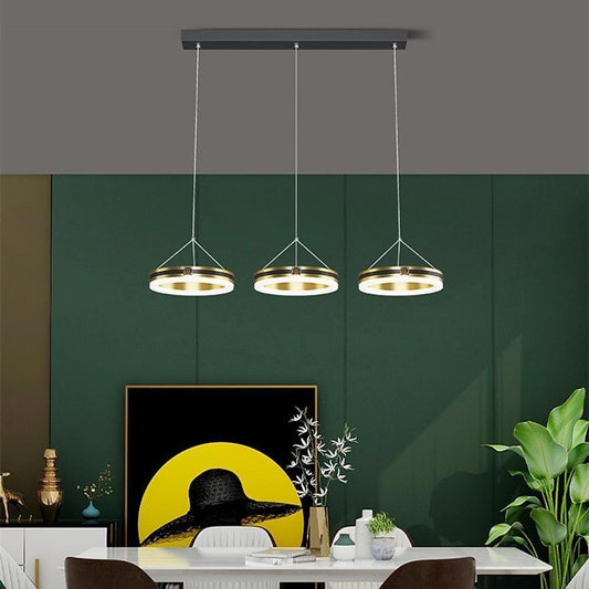 3 Circles Dimmable LED Modern Chandeliers Pendent Lighting Ceiling Lamp