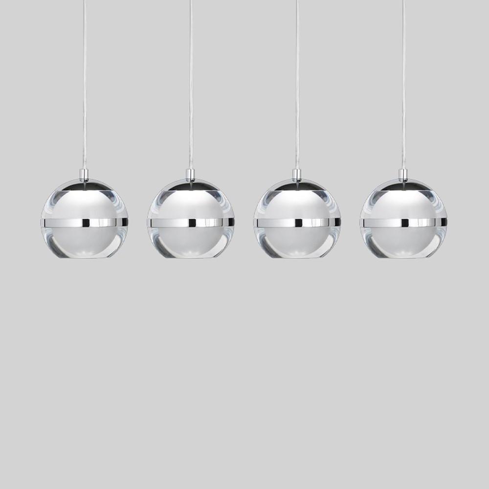 Spherical Acrylic Metal LED Modern Pendant Lights Kitchen Island Lighting