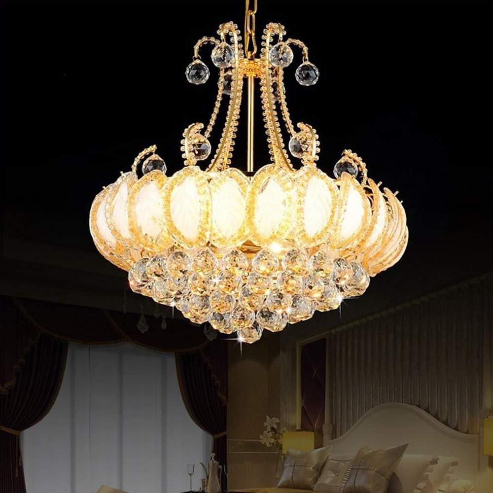 8-light Modern Gold/Silver Vintage Crystal Chandeliers For Living Room