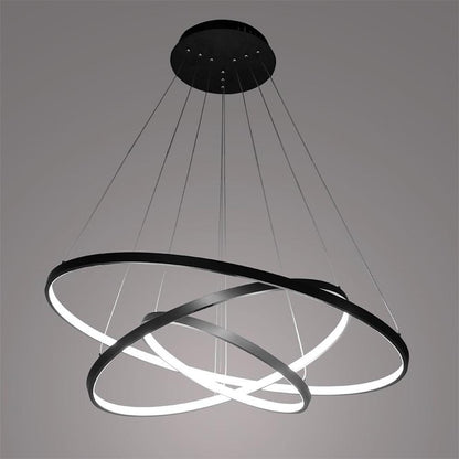 Adjustable Interweaved Ring Dimmable LED Modern Chandeliers Pendant Light