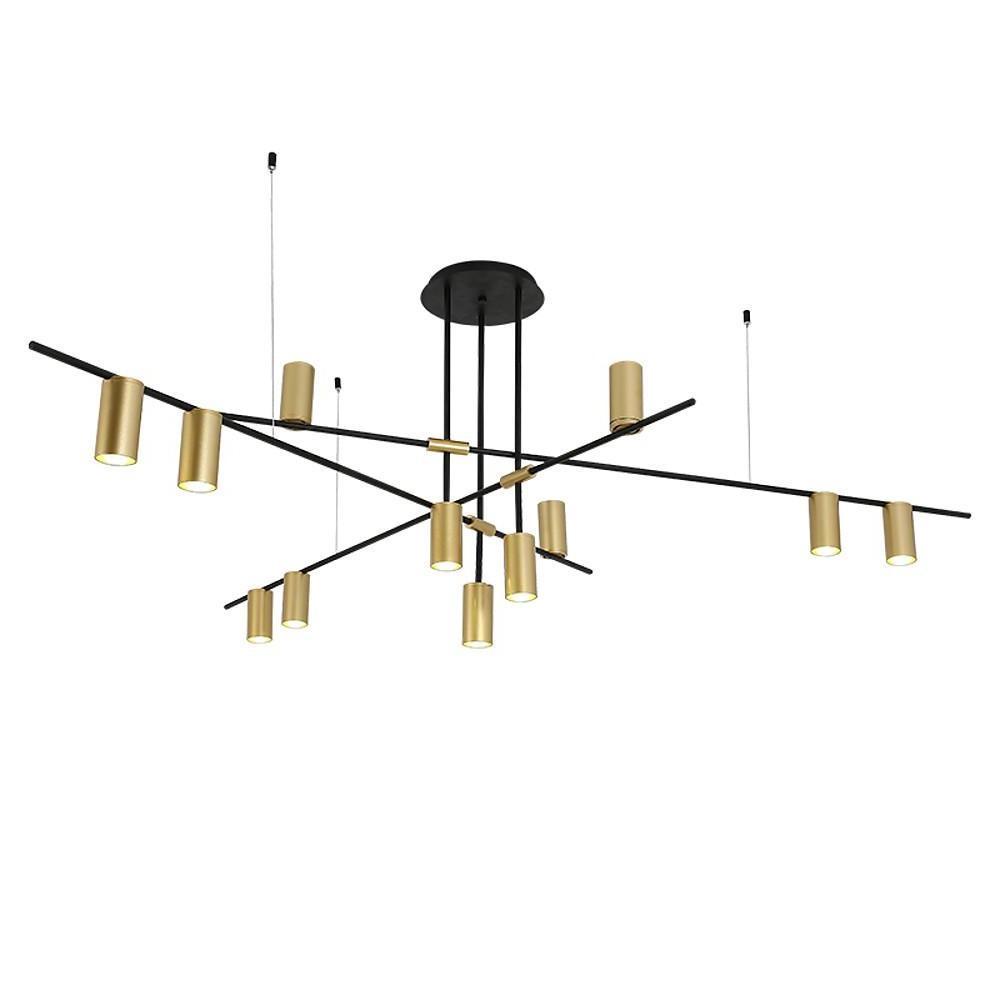 Metal Sputnik Chandelier Geometrical Gold Chandelier for Living Room