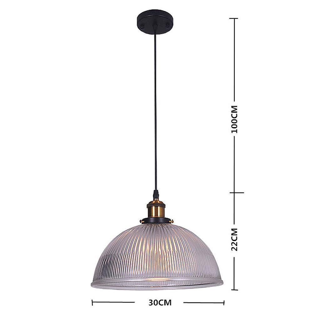 Electroplated Metal Glass Bowl-shaped LED Vintage Pendant Lighting