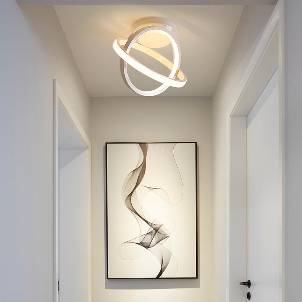 Creative Circles LED Black Modern Ceiling Lights Flush Mount Lighting