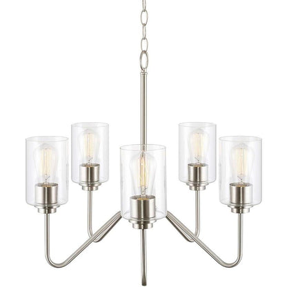 5-light Candelabra Design Electroplated Glass Modern Chandeliers