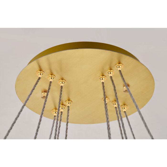 Monroe 3-Light LED Pendant in Gold