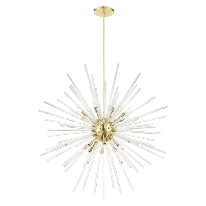 Utopia 16-Light Foyer Pendant in Satin Brass