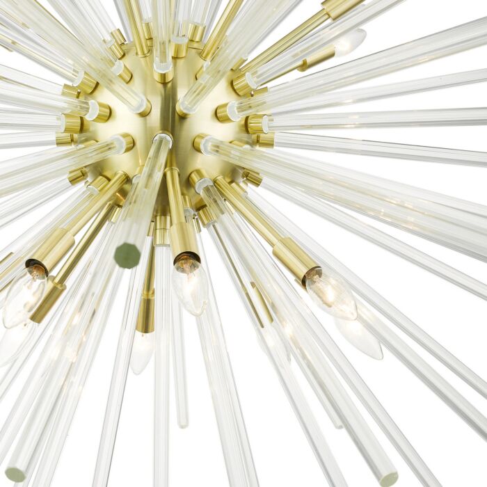 Utopia 16-Light Foyer Pendant in Satin Brass