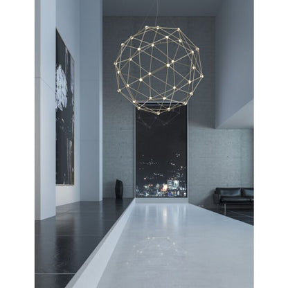 Constellation 40-Light LED Pendant in Satin Nickel