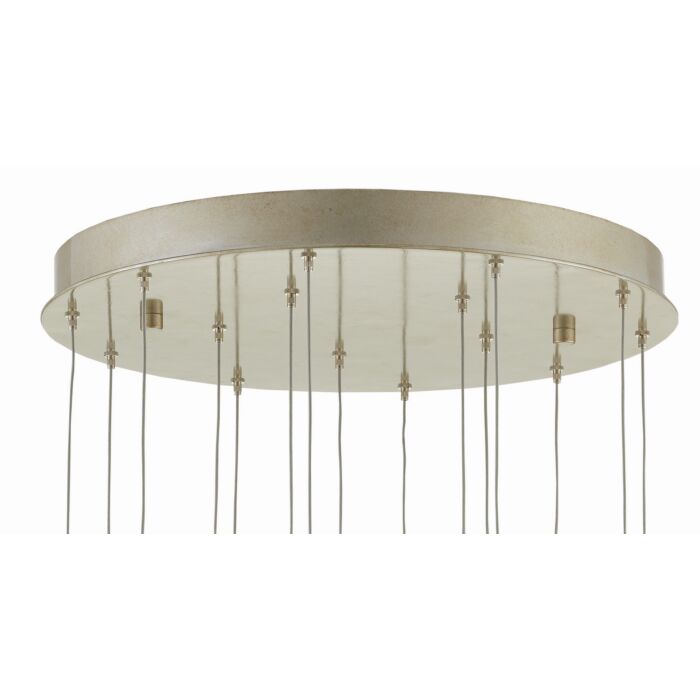 Catrice 15-Light 1Pendant in Natural Shell with Contemporary Silver Leaf