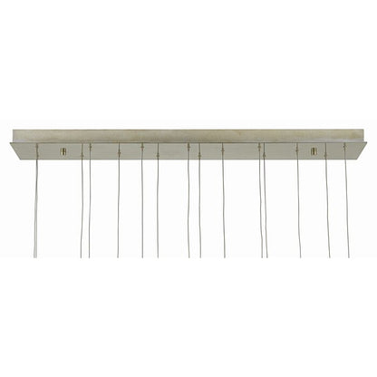 Catrice 15-Light 1Pendant in Natural Shell with Contemporary Silver Leaf