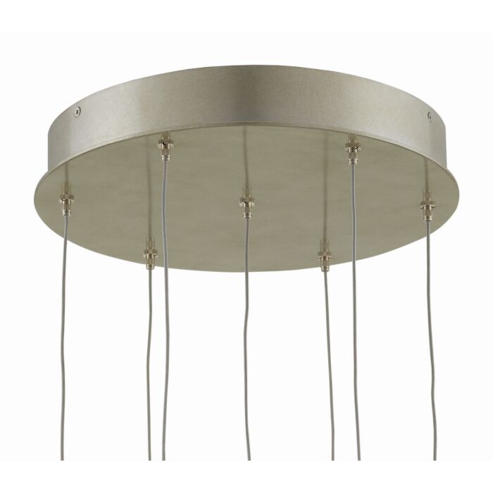 Glace 7-Light Pendant in Raj Mirror with Antique Brass