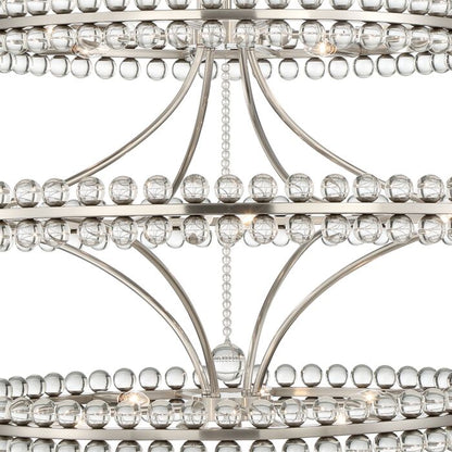 Clover 24-Light Chandelier in Brushed Nickel