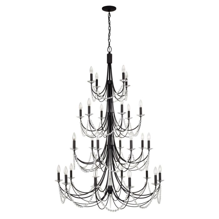 Brentwood 28-Light 2Chandelier in Carbon Black