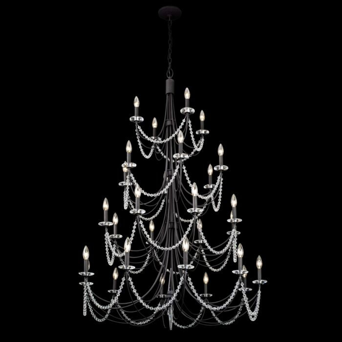 Brentwood 28-Light 2Chandelier in Carbon Black