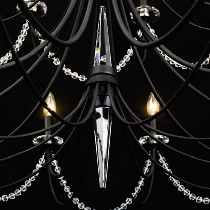 Brentwood 28-Light 2Chandelier in Carbon Black