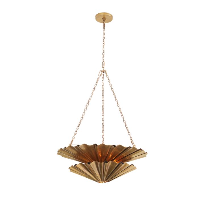 Katya 9-Light Chandelier in Vintage Brass