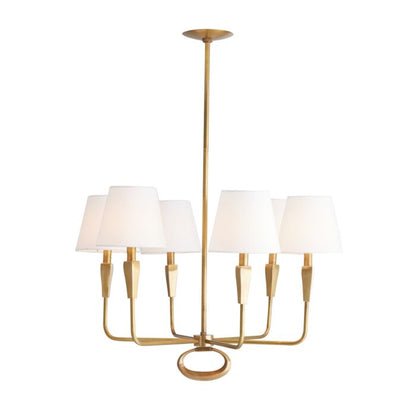 Jeremiah 6-Light Chandelier in Vintage Brass