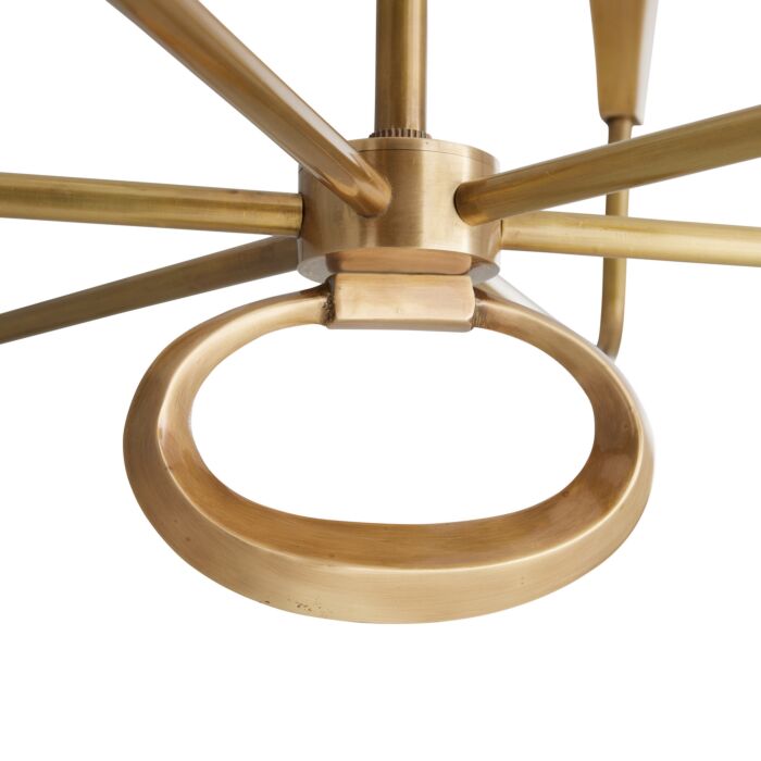 Jeremiah 6-Light Chandelier in Vintage Brass