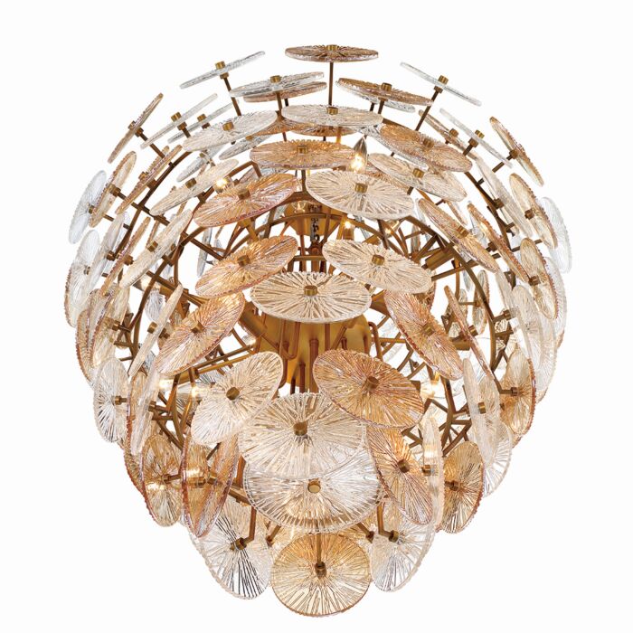 Sue-Anne 27-Light 2Chandelier in Plated Brass