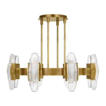 Wythe 8-Light LED Chandelier in Plated Brass