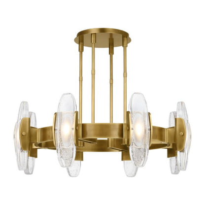 Wythe 8-Light LED Chandelier in Plated Brass