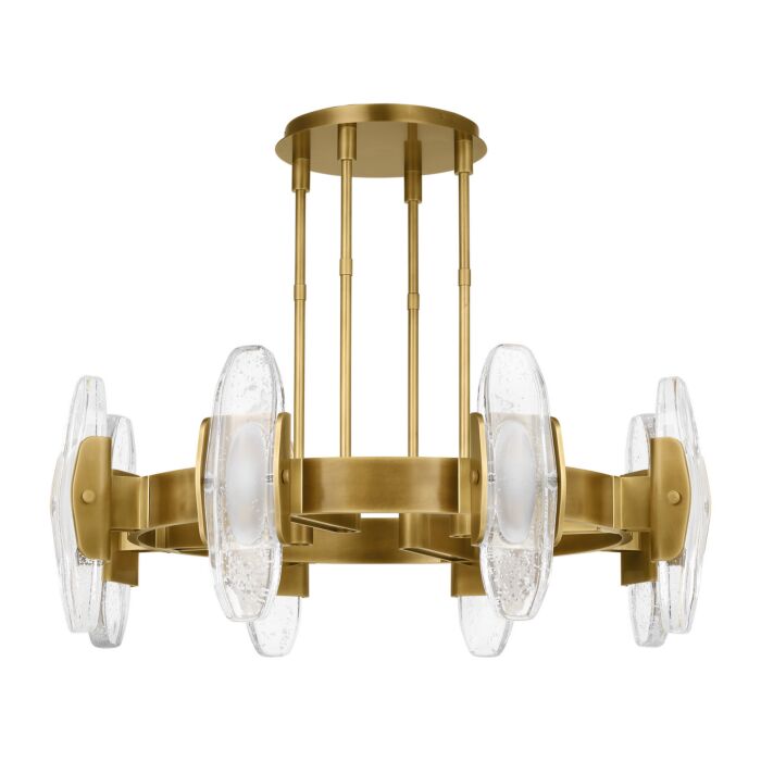 Wythe 8-Light LED Chandelier in Plated Brass