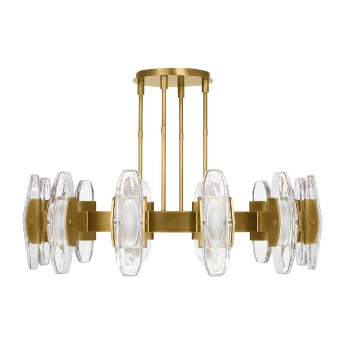 Wythe 12-Light LED Chandelier in Plated Brass