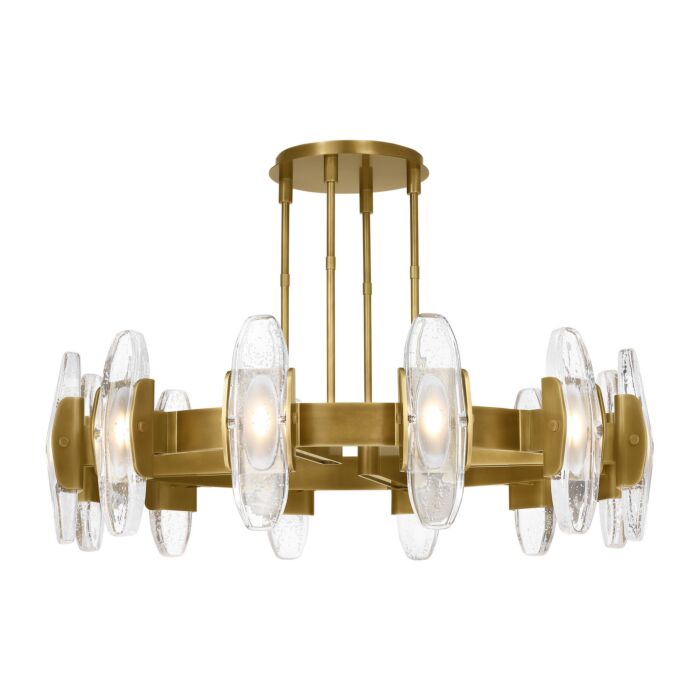 Wythe 12-Light LED Chandelier in Plated Brass