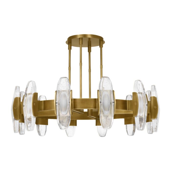 Wythe 12-Light LED Chandelier in Plated Brass