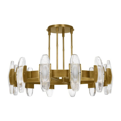 Wythe 12-Light LED Chandelier in Plated Brass