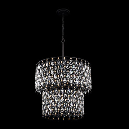 Windsor 7-Light Chandelier in Carbon with Havana Gold