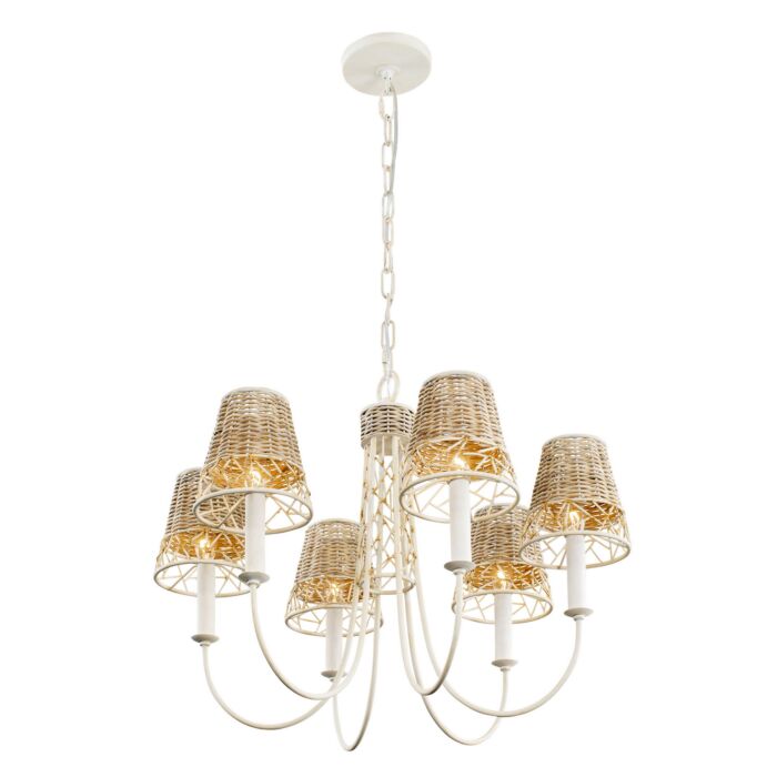 Cayman 6-Light Chandelier in Country White