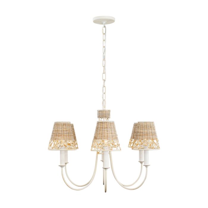 Cayman 6-Light Chandelier in Country White