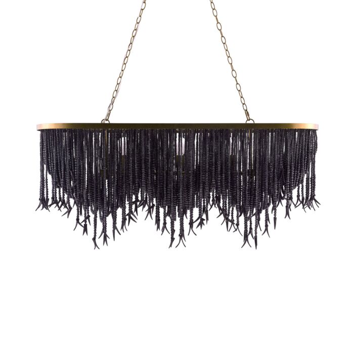 Baja 6-Light Linear Chandelier in Dark Gray Wash