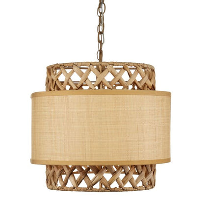 Isola 6-Light Chandelier in Khaki with Natural