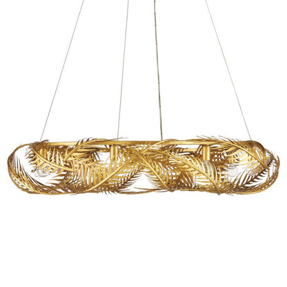 Aviva Stanoff 8-Light Chandelier in Contemporary Gold Leaf with Painted Contemporary Gold