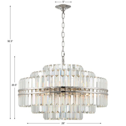 Hayes 16-Light Chandelier in Polished Nickel