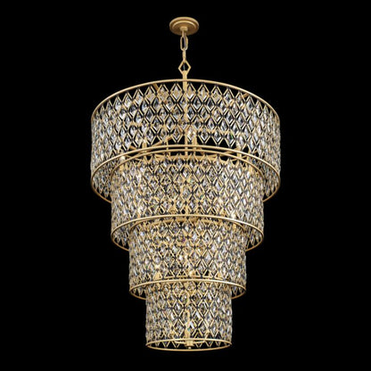 Windsor 21-Light Chandelier in French Gold with Matte Black