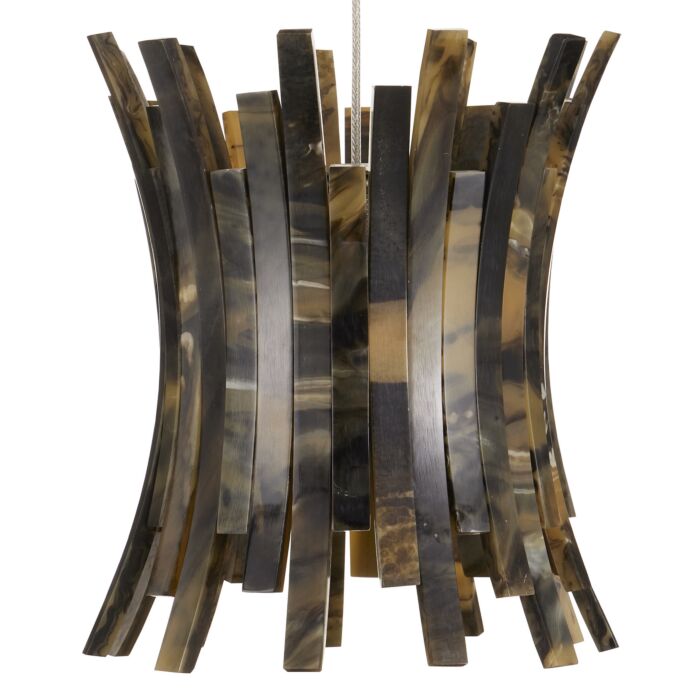 Alsop 7-Light Pendant in Brown with Black with Natural