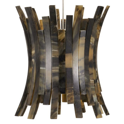 Alsop 7-Light Pendant in Brown with Black with Natural