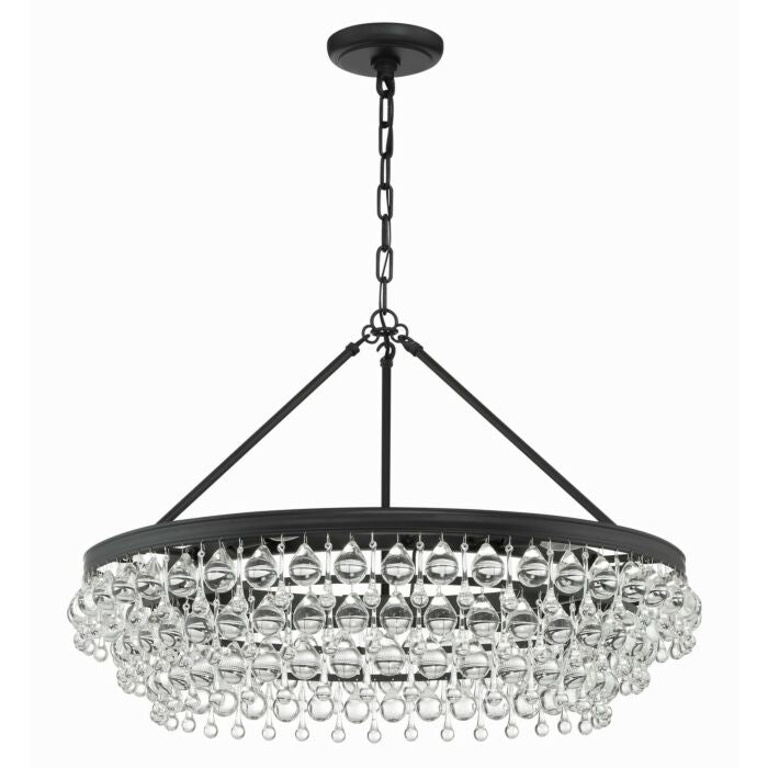 Calypso 6-Light Chandelier in Matte Black