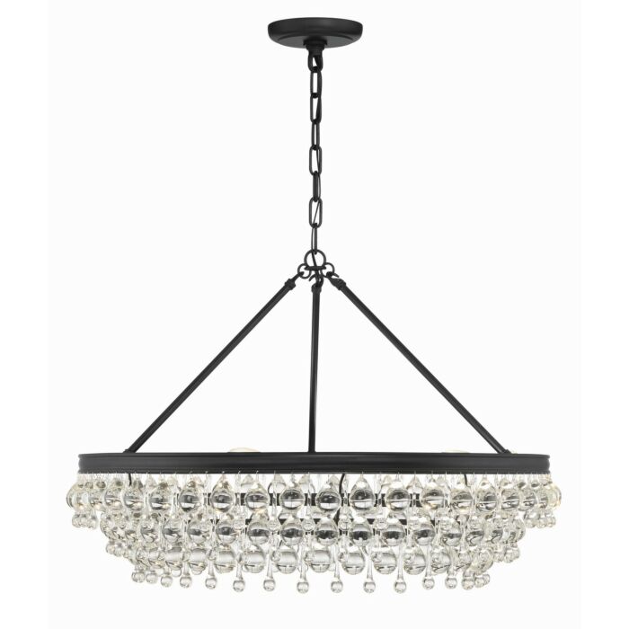 Calypso 6-Light Chandelier in Matte Black