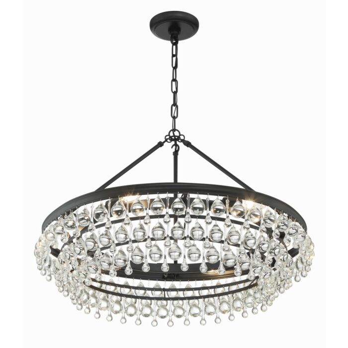 Calypso 6-Light Chandelier in Matte Black