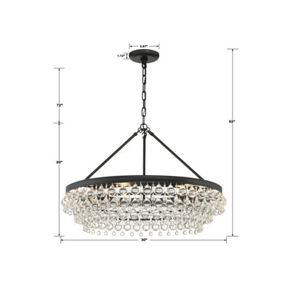 Calypso 6-Light Chandelier in Matte Black